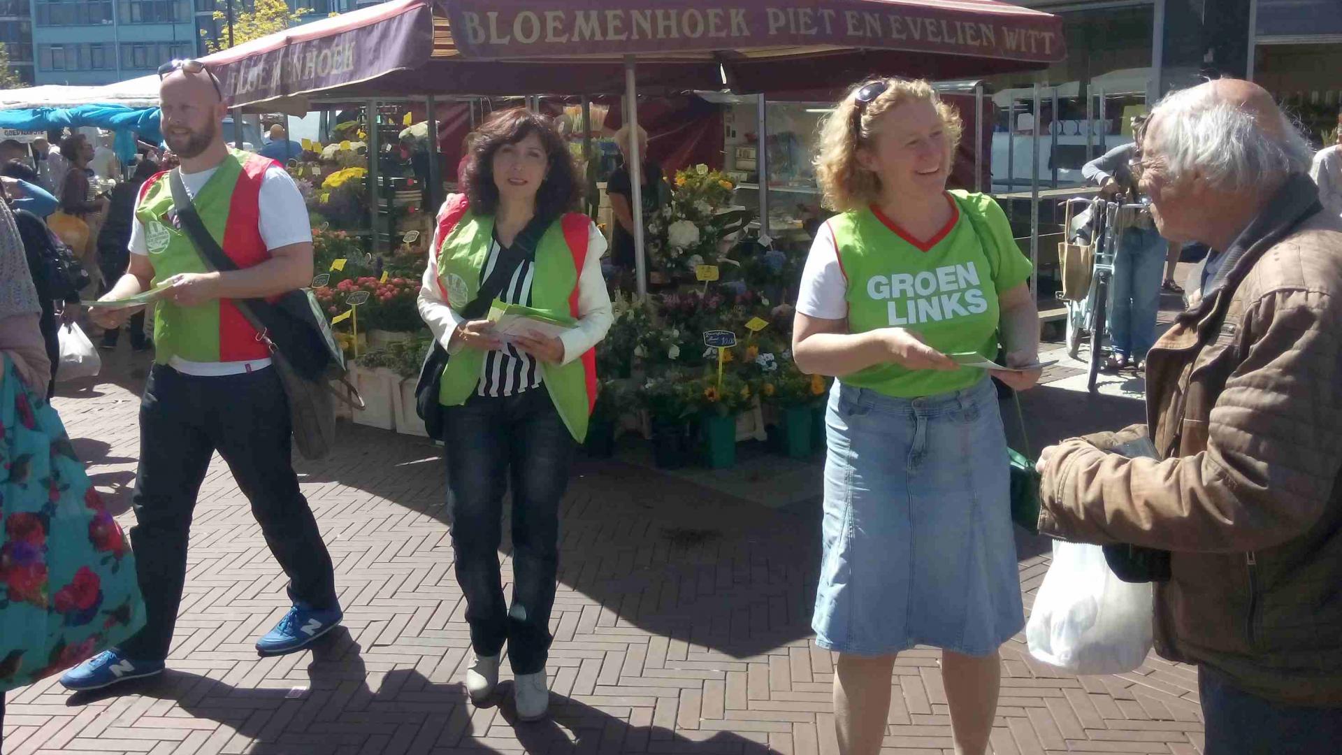 Campagne voeren op de Dappermarkt